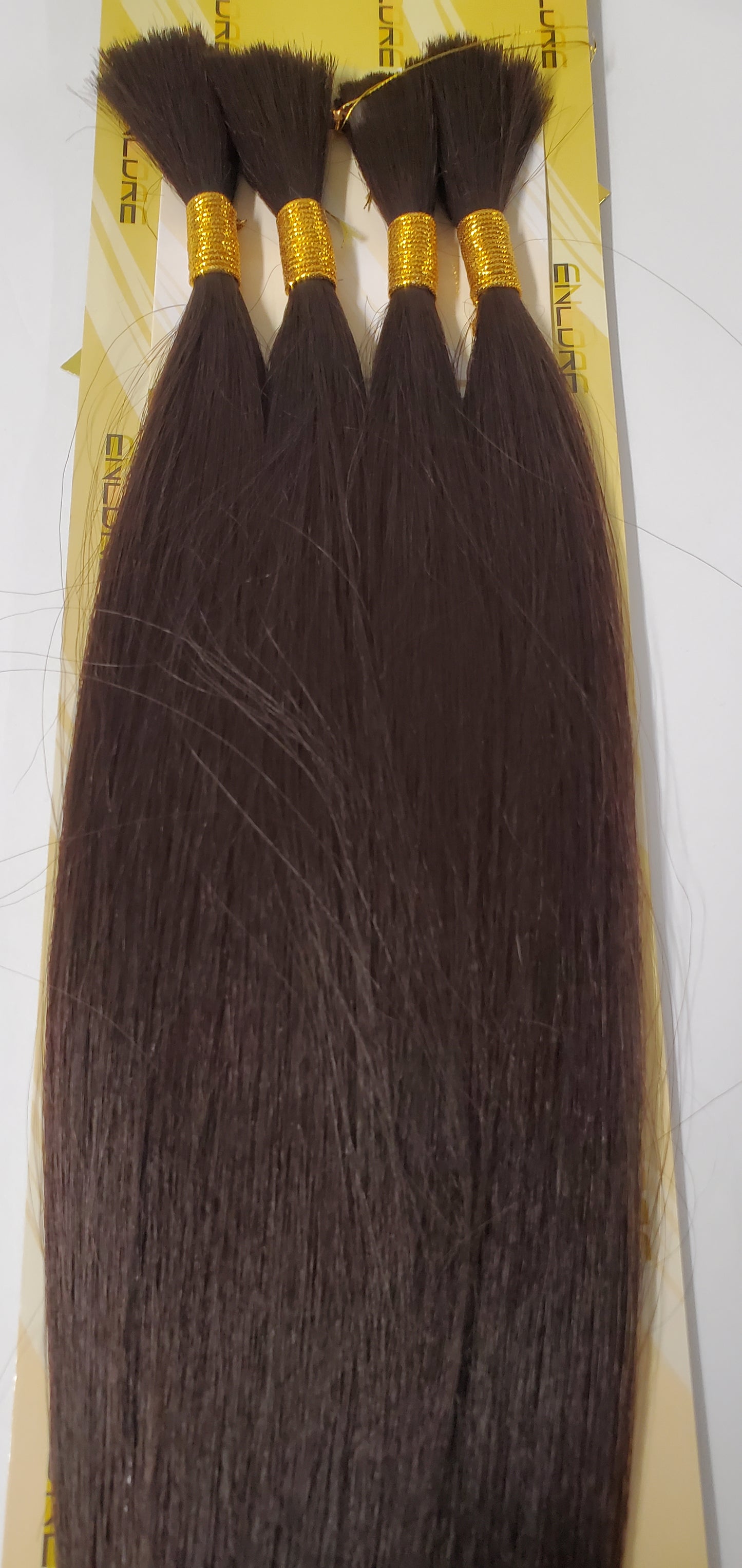 Human hair pro-mix New Yaki bulk straight for braiding; human hair blended. image 0