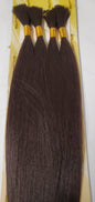 Human hair pro-mix New Yaki bulk straight for braiding; human hair blended. image 0