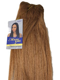 Human hair tangle-free micro perm yaki weave; straight; weft; sew-in. image 0