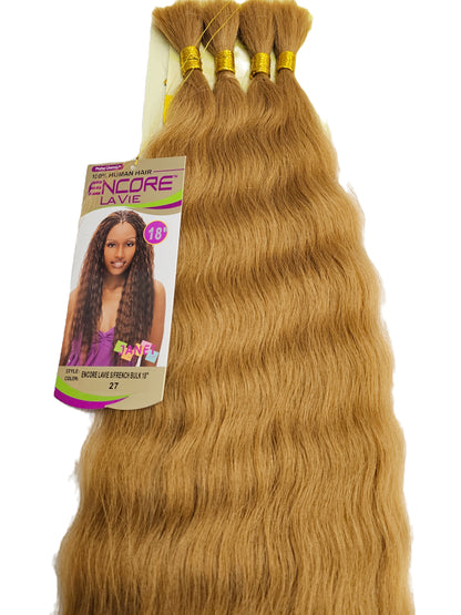 Wet and wavy human hair premium blend  Super French bulk for braiding image 9
