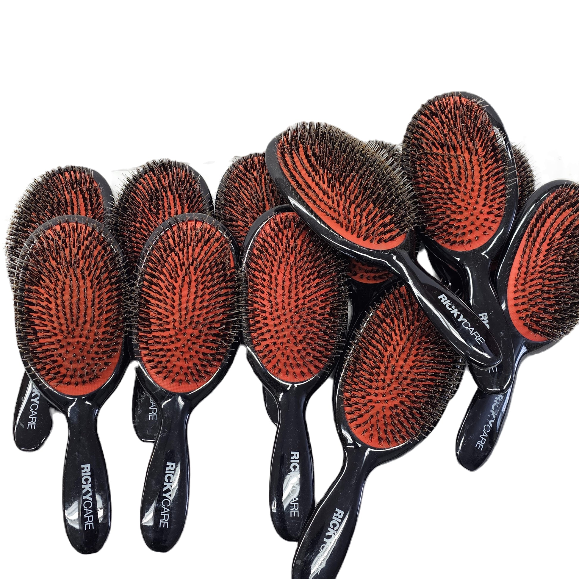 12 pcs Rickycare professional board bristle, detangler, scalp massage hair brush image 0