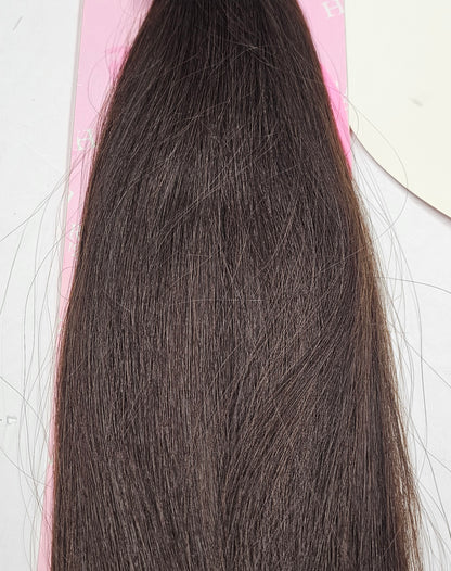 Tangle-free human hair silky straight bulk for braiding. image 2