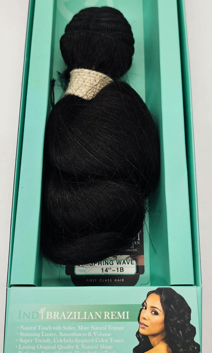 Human hair indi brazilian remi spring wave; curly sew-in weft. image 4