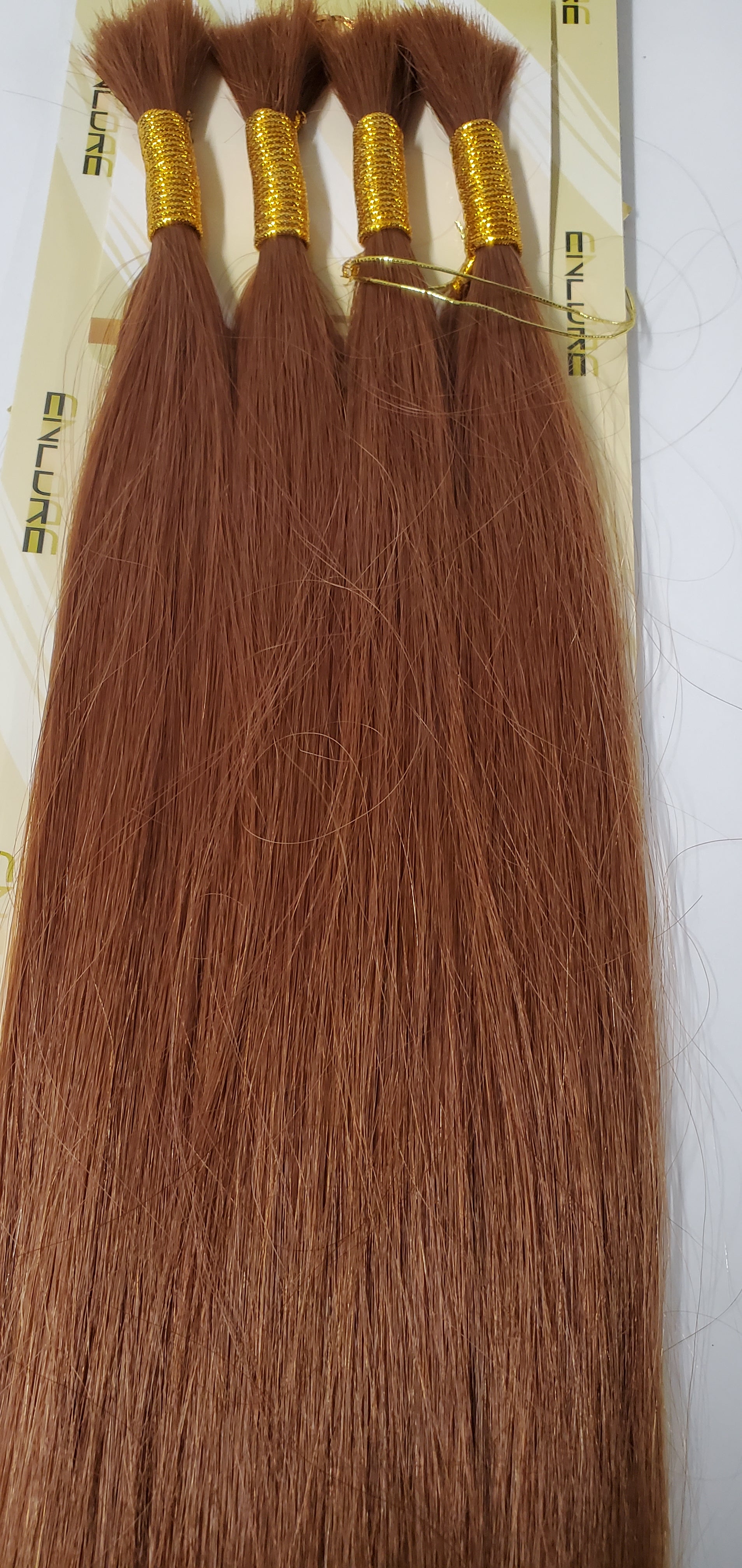 Human hair pro-mix New Yaki bulk straight for braiding; human hair blended. image 5