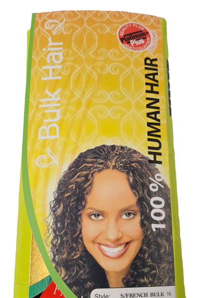 Wet and wavy human hair tangle-free french refined super bulk for braiding image 0