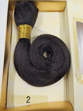 Curly human hair tangle-free ultra body bulk for braiding. image 0