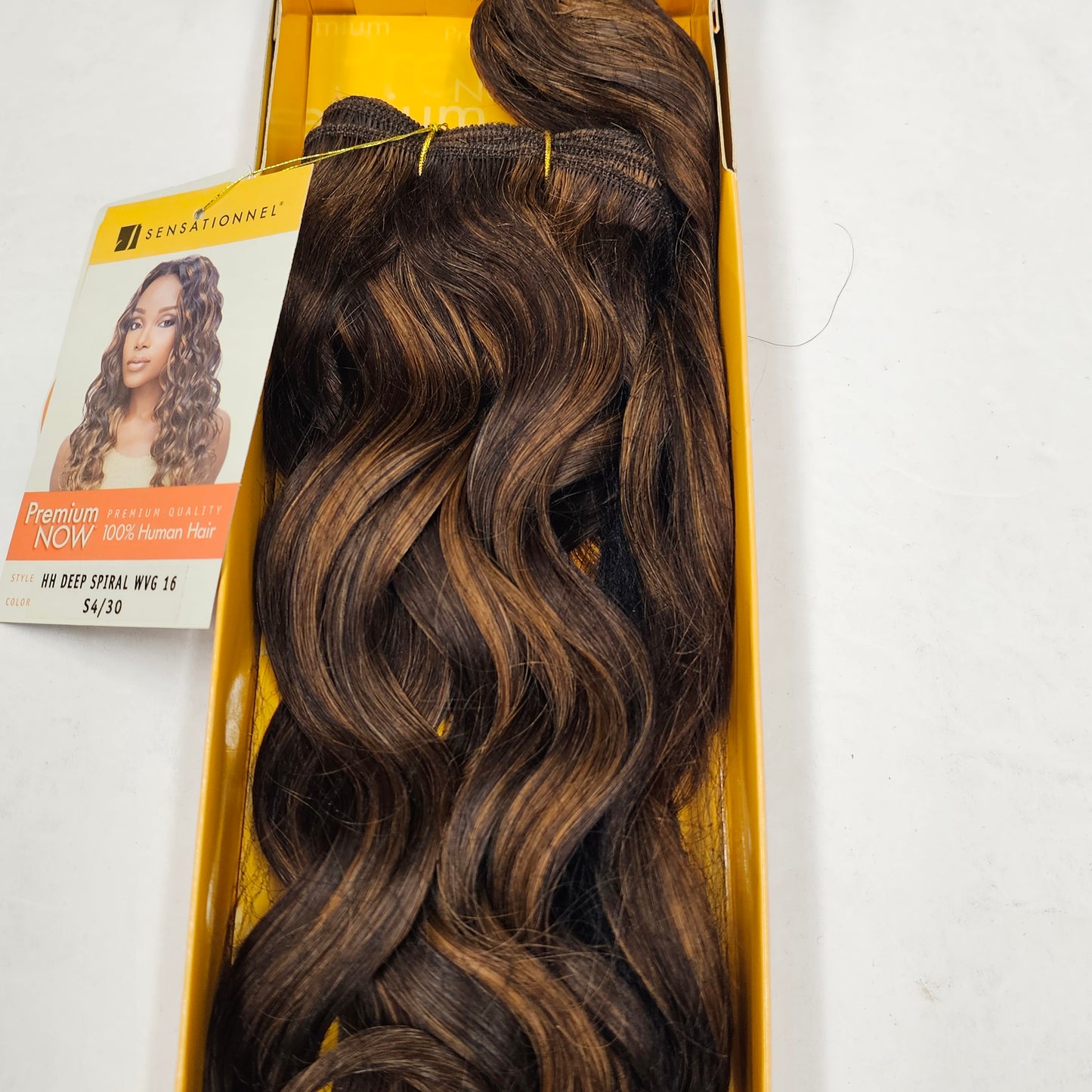 Human hair tangle-free deep spiral weave; curly sew-in weft image 2