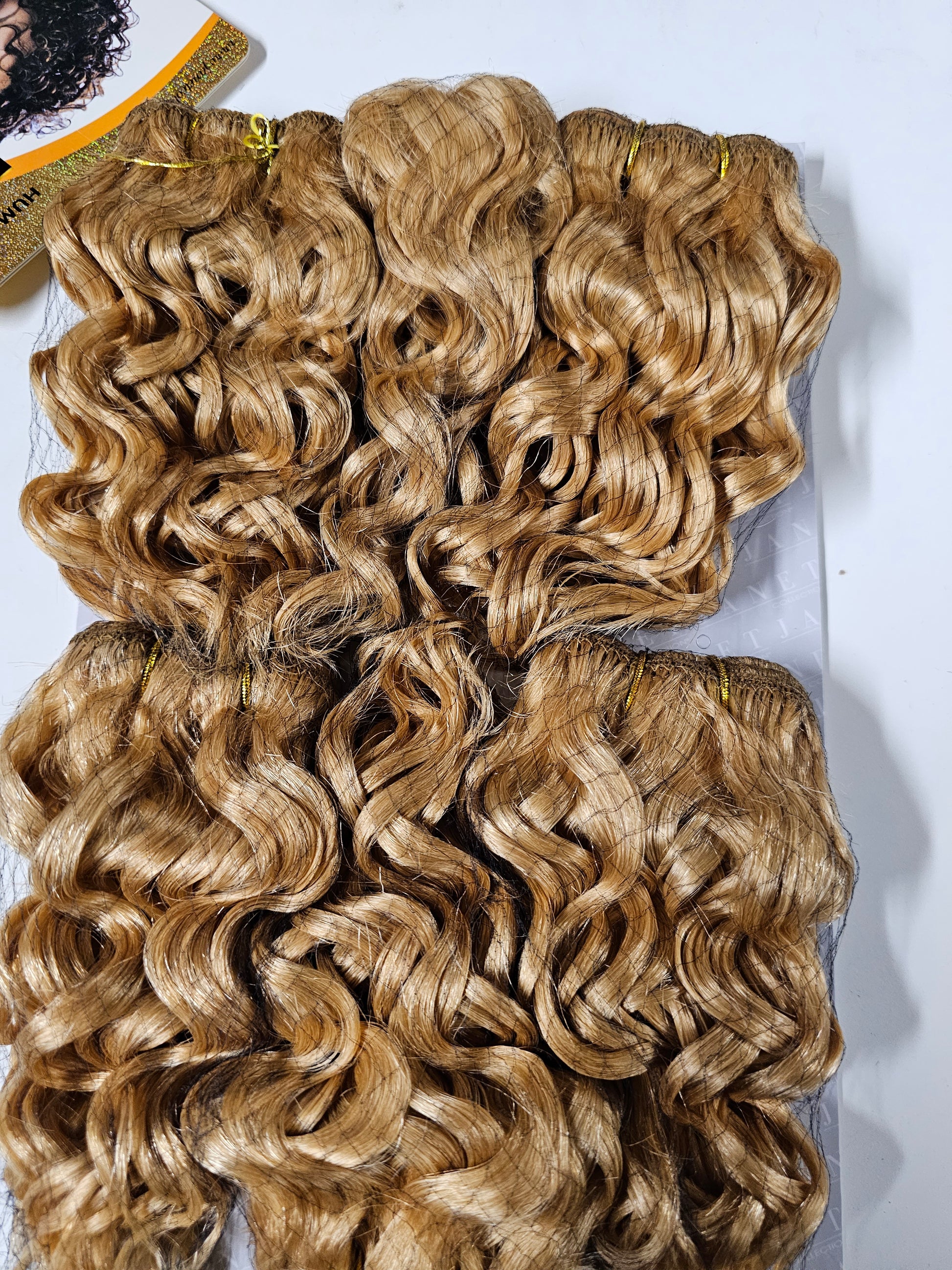 Human hair tangle-free weave; Adante; deep curls; sew-in; 6pcs. image 1
