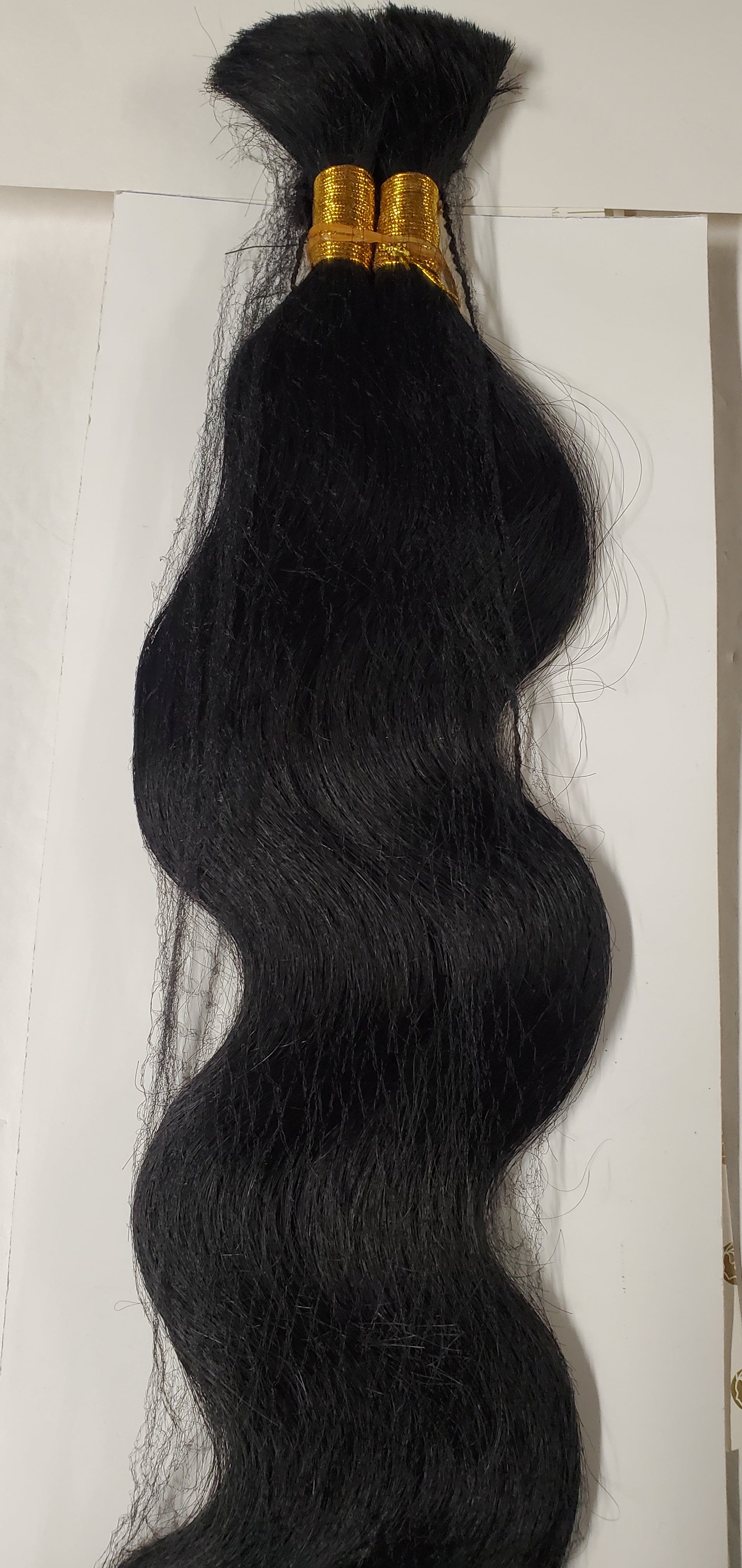 Curly human hair tangle-free new yaky body bulk for braiding; 100% human hair image 2