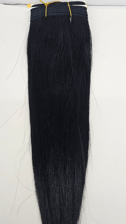 Set of 24 packs of human hair yaki weave; straight weft for sew-in image 0