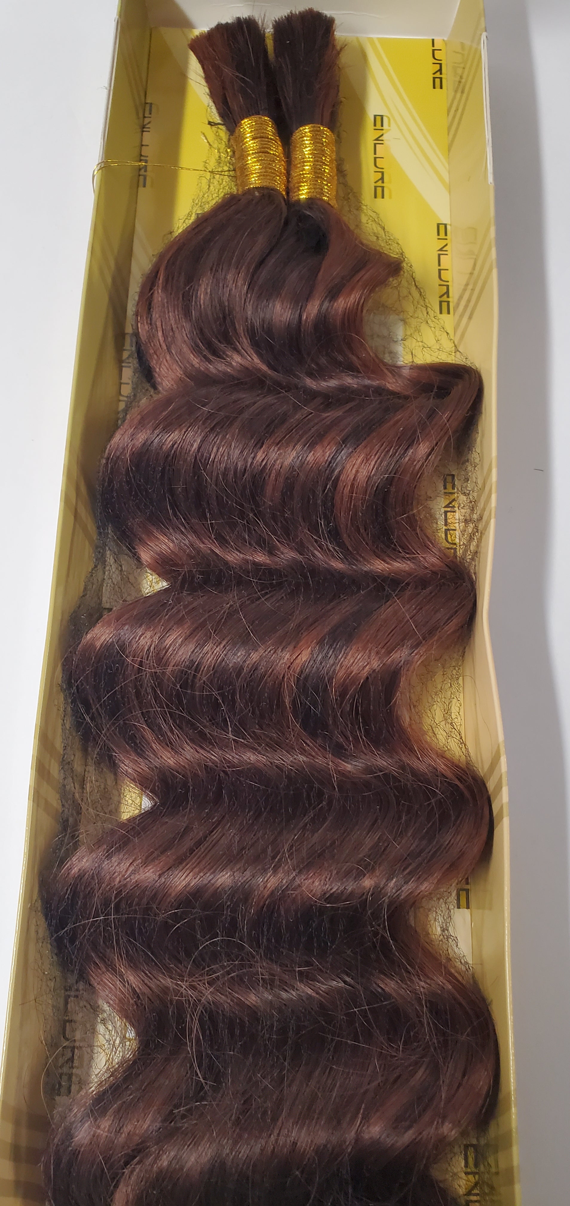 Human hair blended pro-mix Ripple deep bulk; curly hair for braiding. image 2