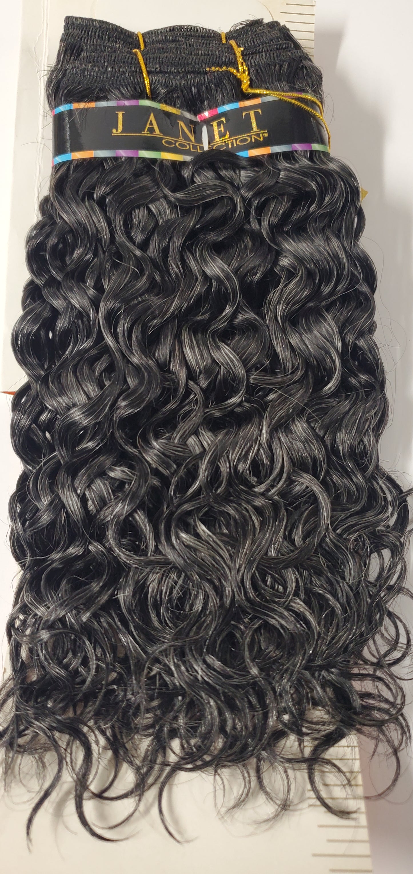 Human hair tangle-free water wave weave; curly sew-in weft. image 2
