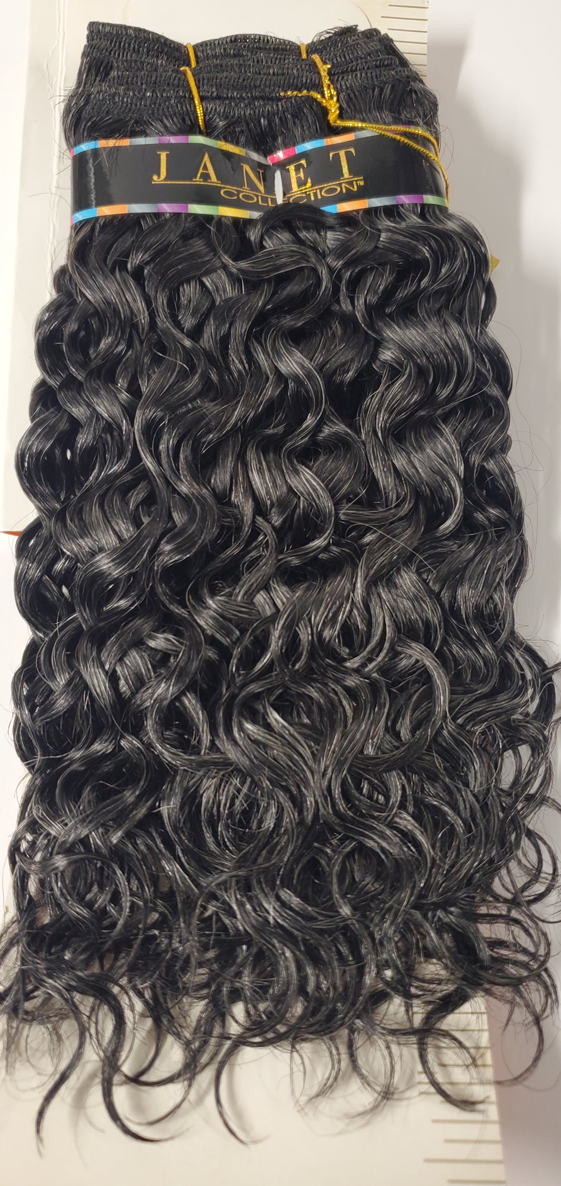 Human hair tangle-free water wave weave; curly sew-in weft. image 2