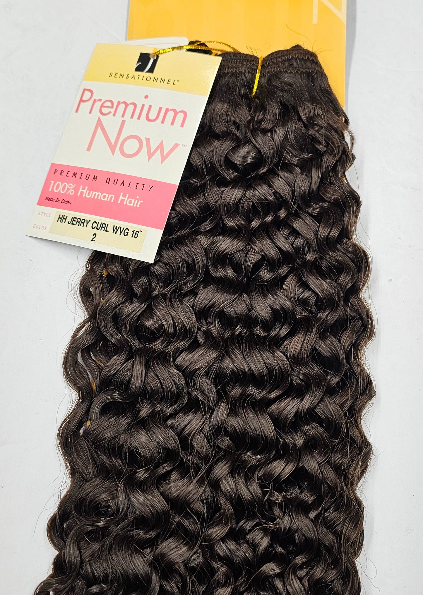 Human hair Jerry curl weaving; curly sew-in weft. image 1