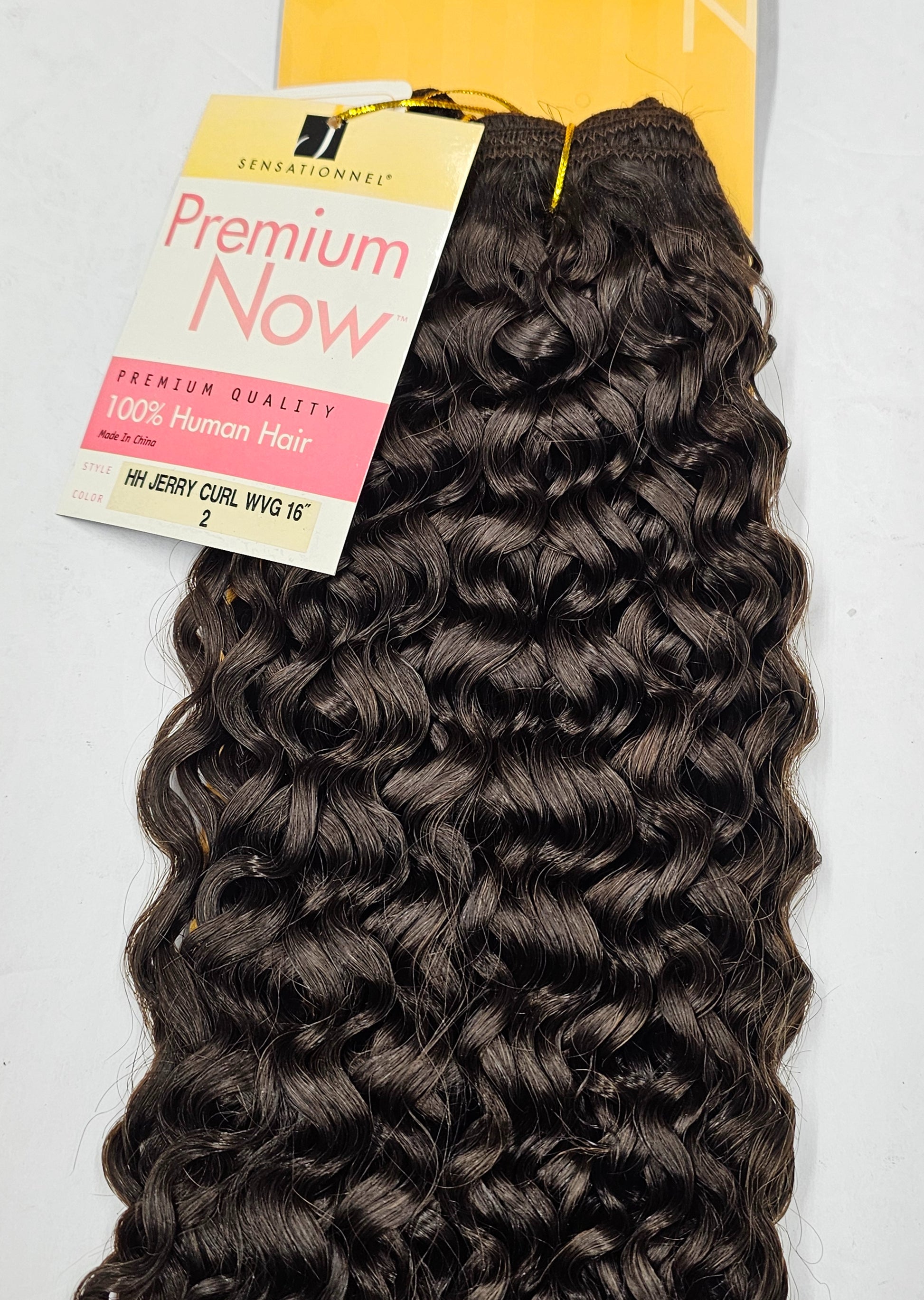Human hair Jerry curl weaving; curly sew-in weft. image 1