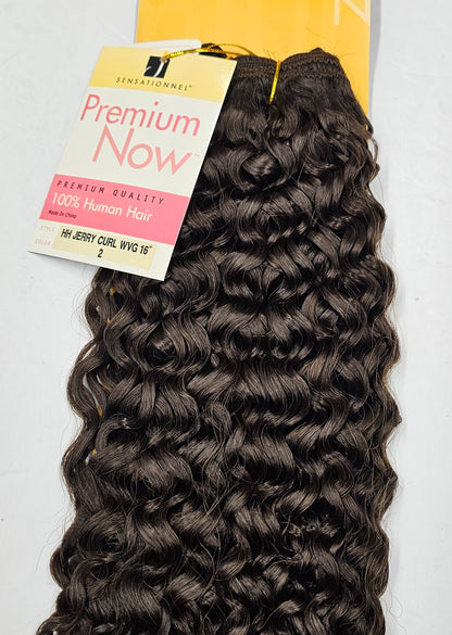 Human hair Jerry curl weaving; curly sew-in weft. image 1