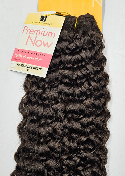 Human hair Jerry curl weaving; curly sew-in weft. image 1