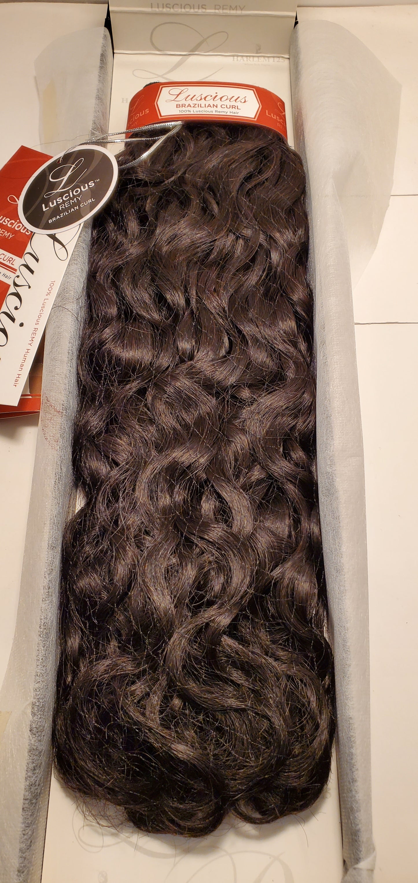 Brazilian luscious remy human hair weave; curly sew-in weft; Harlem 125 image 2