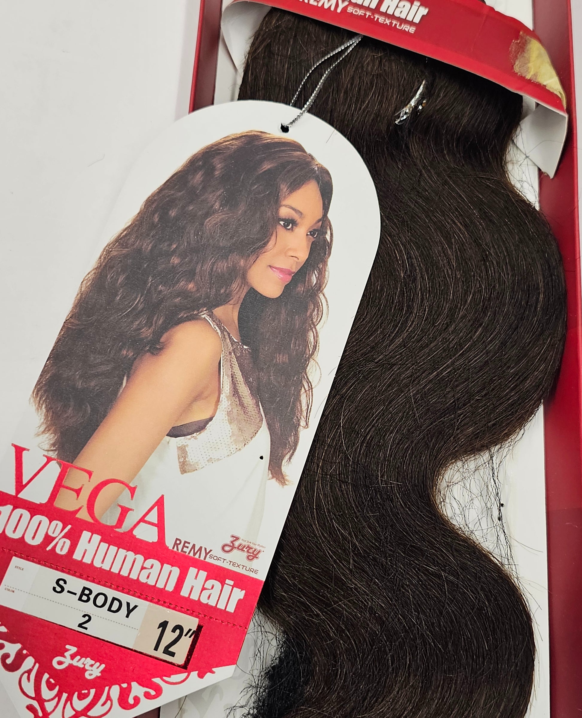 Curly human hair weave for sew-in; Vega remy body wave; soft texture; wefts. image 2