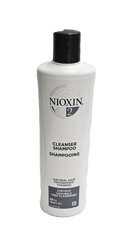 Nioxin 2 Cleanser shampoo; natural hair progressed thinning; 16.9fl.oz image 0