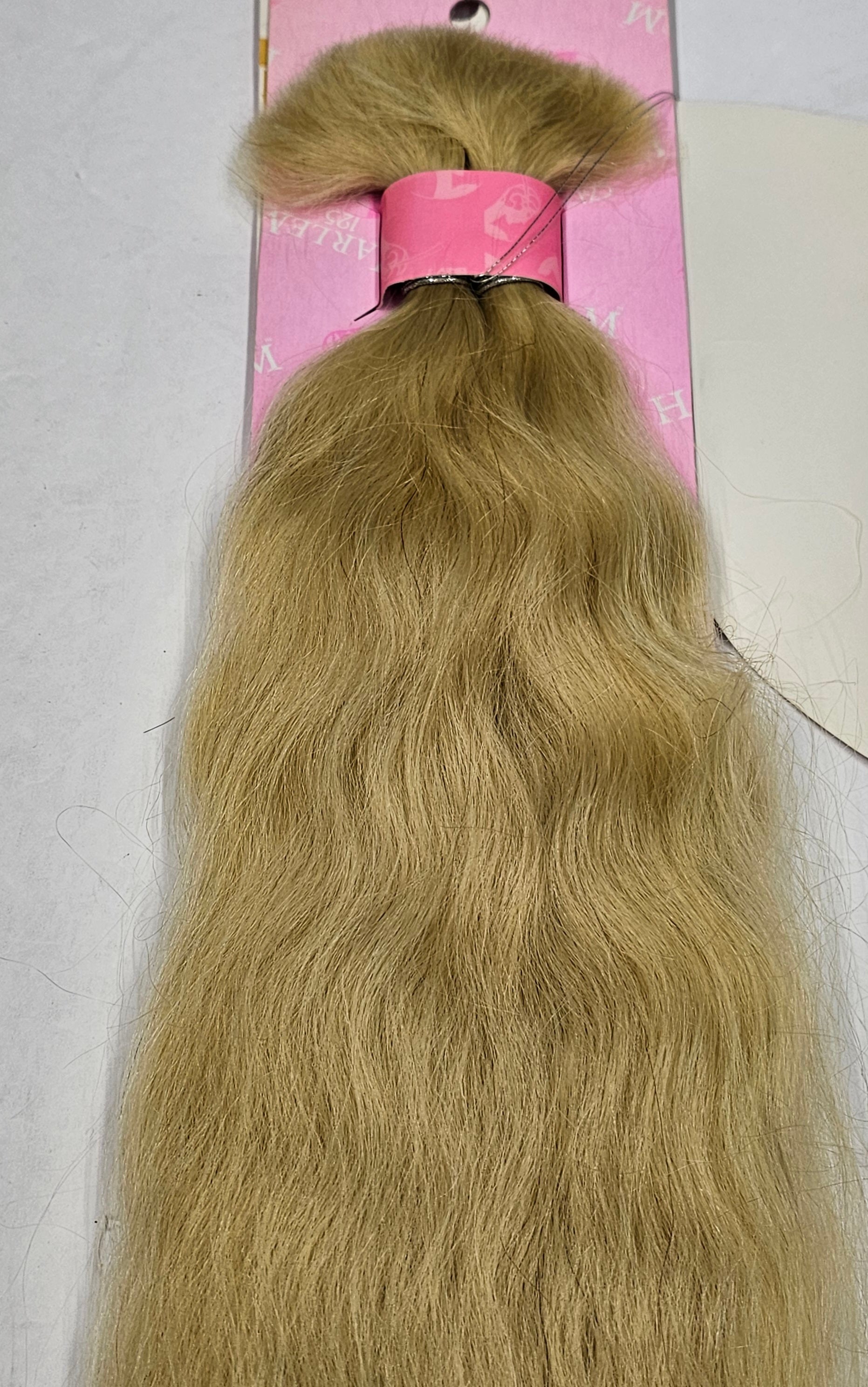Tangle-free human hair blend super bulk for braiding; wavy; special made image 0