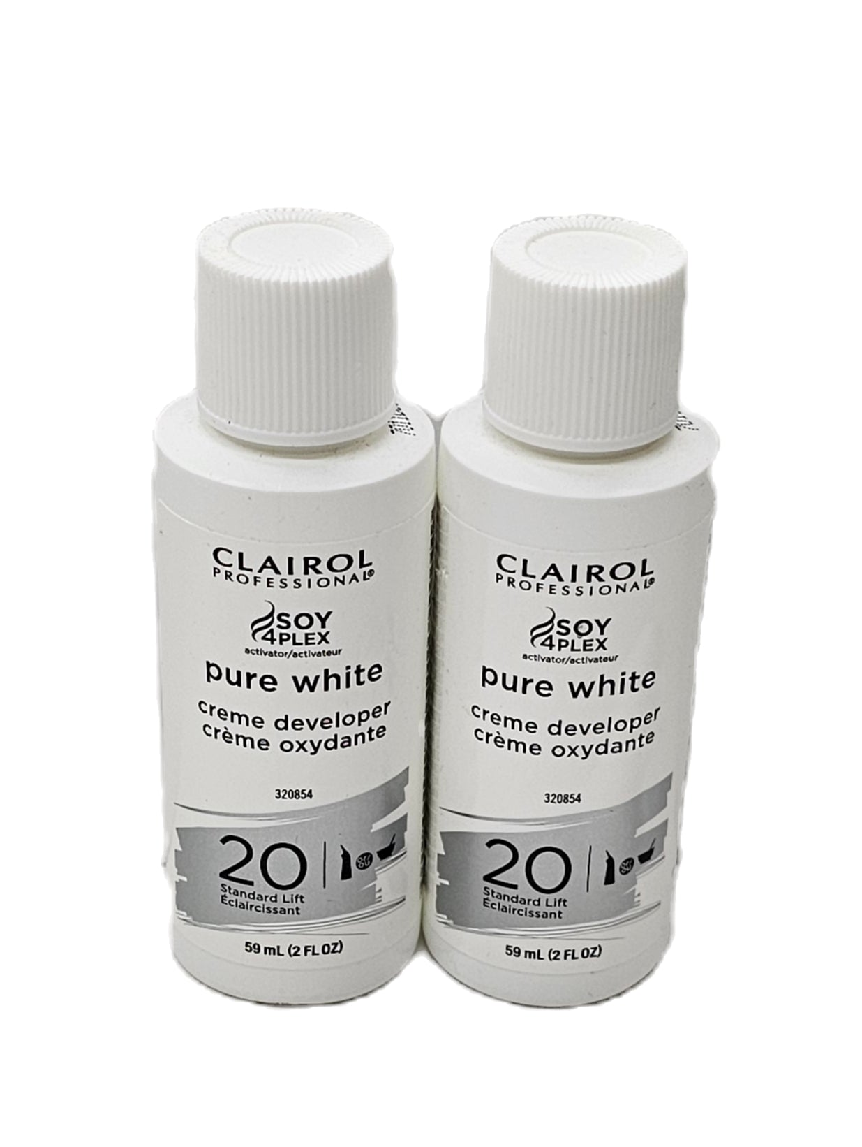 Set of 2 Clairol professional pure white creme developer 20 volume; 2fl.oz x2 image 1