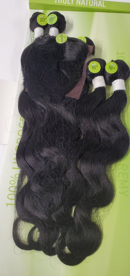 unprocessed virgin remy human hair; multipack 7pcs curly all-in-one image 1