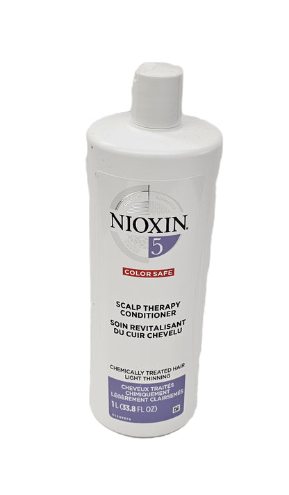 Nioxin 5 Scalp therapy conditioner; chemically treated hair light thinning; 33oz image 3