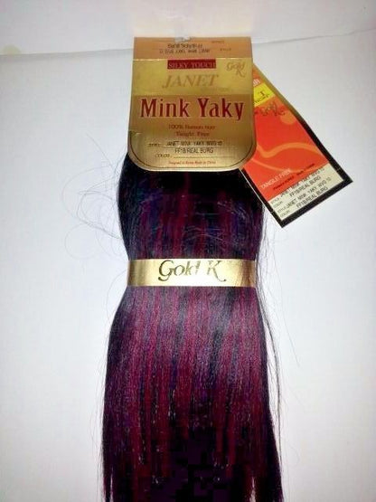 100% human hair mink yaky weave; straight; weft; sew-in; for women image 0