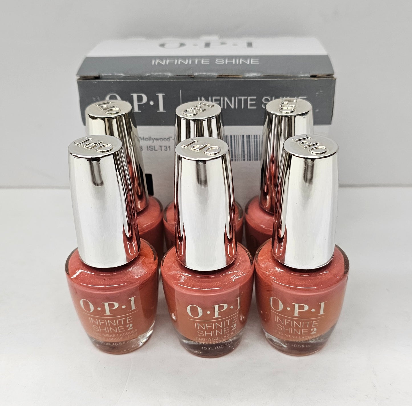 Set of 6 OPI infinite shine; My address is Hollywood; 0.5fl.oz image 0