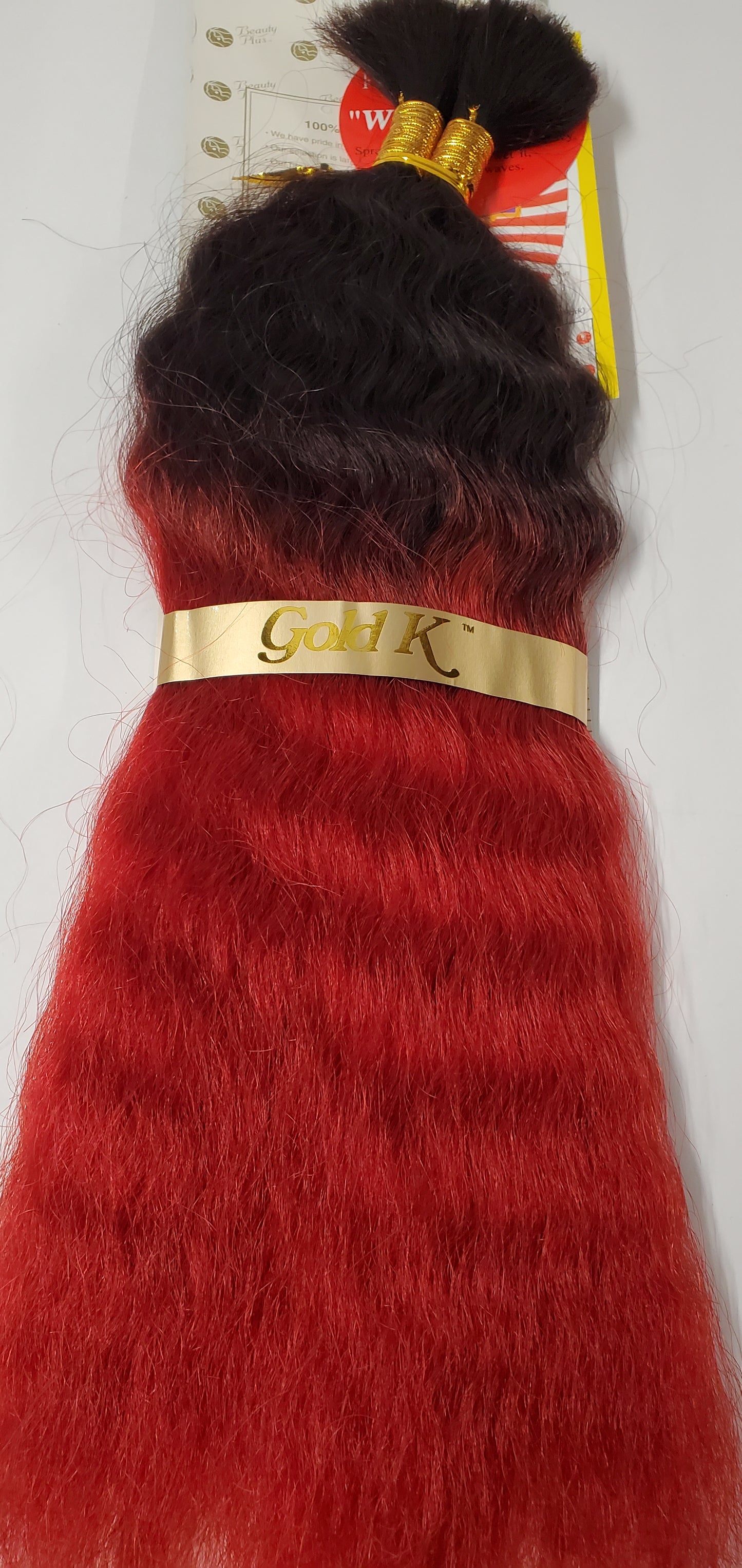 Human hair French refined super bulk tangle-free  wet wavy for braiding; TT39J image 1