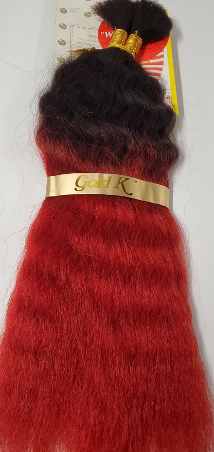 Human hair French refined super bulk tangle-free  wet wavy for braiding; TT39J image 1