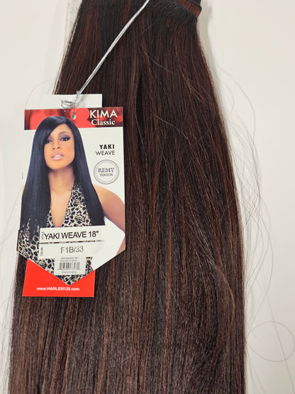 Remy touch human hair yaki weave for sew-in; straight image 7