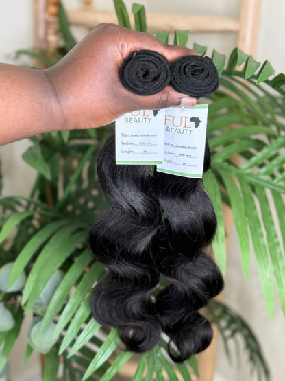 Body Wave Wefted Bundle human hair for sew-ins.