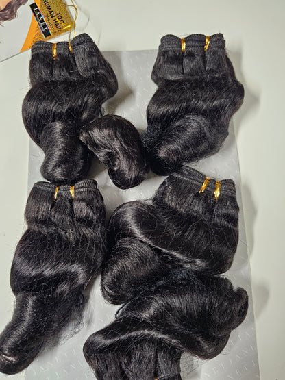Human hair tangle-free weave; body romance; sew-in; curly; 6pcs image 3