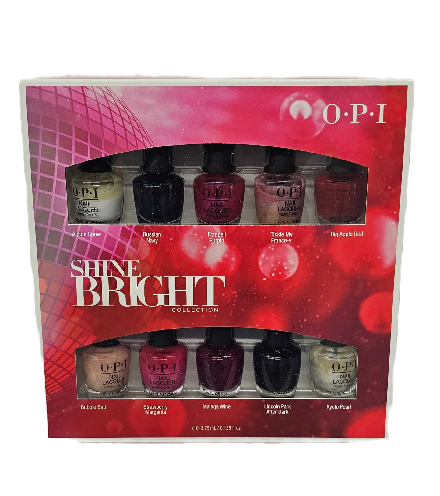 OPI shine bright mini nail lacquers(10pcs); 0.125fl.oz x10 image 1