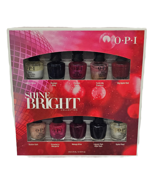 OPI shine bright mini nail lacquers(10pcs); 0.125fl.oz x10 image 1