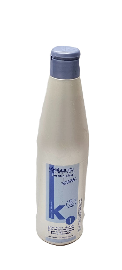 Salerm cosmetics keratin shot K1 maintenance shampoo; 18.3fl.oz image 2