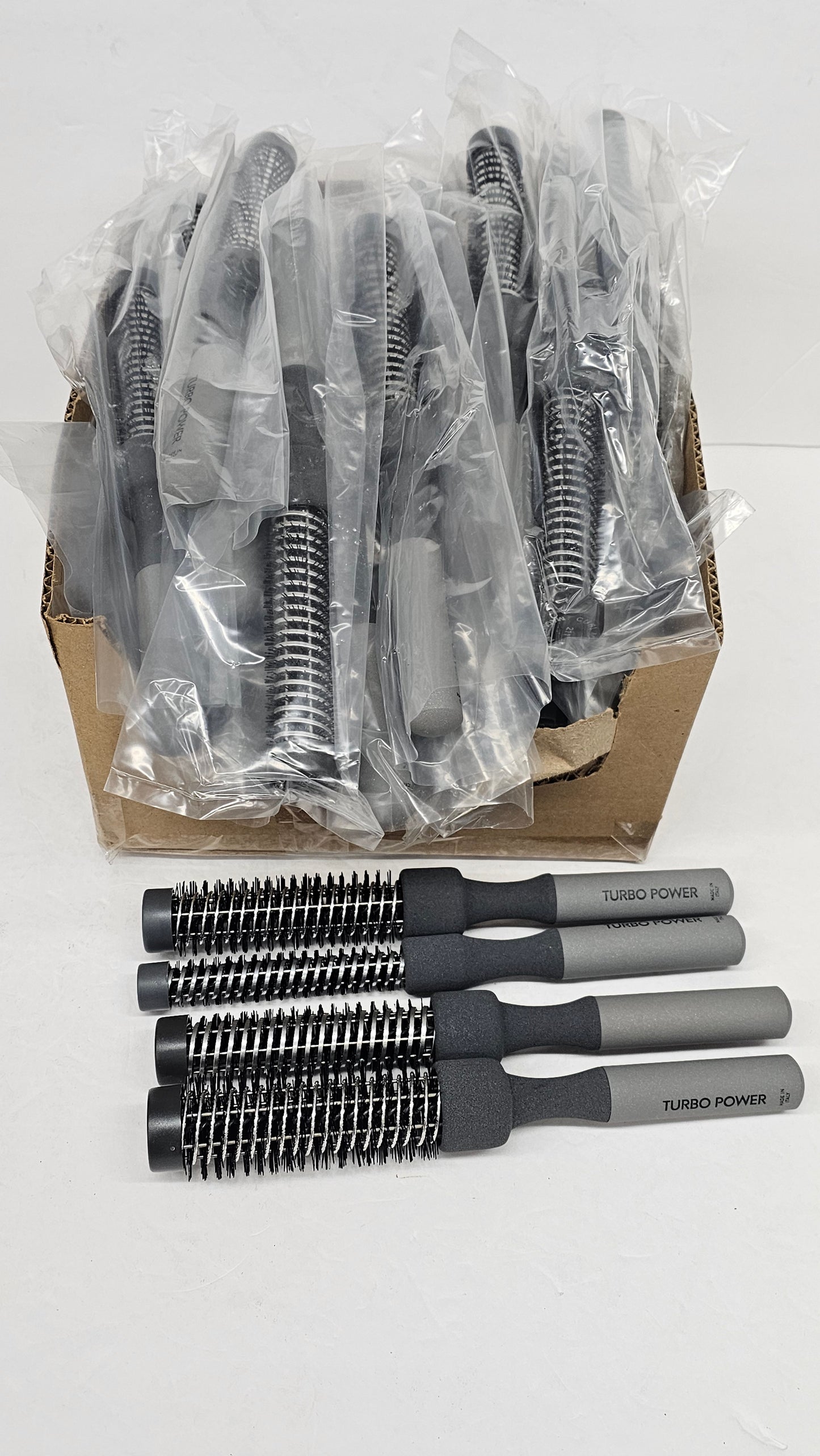 Set of 48 assorted sizes of twister magnesium curl maker brush; turbo pow image 1