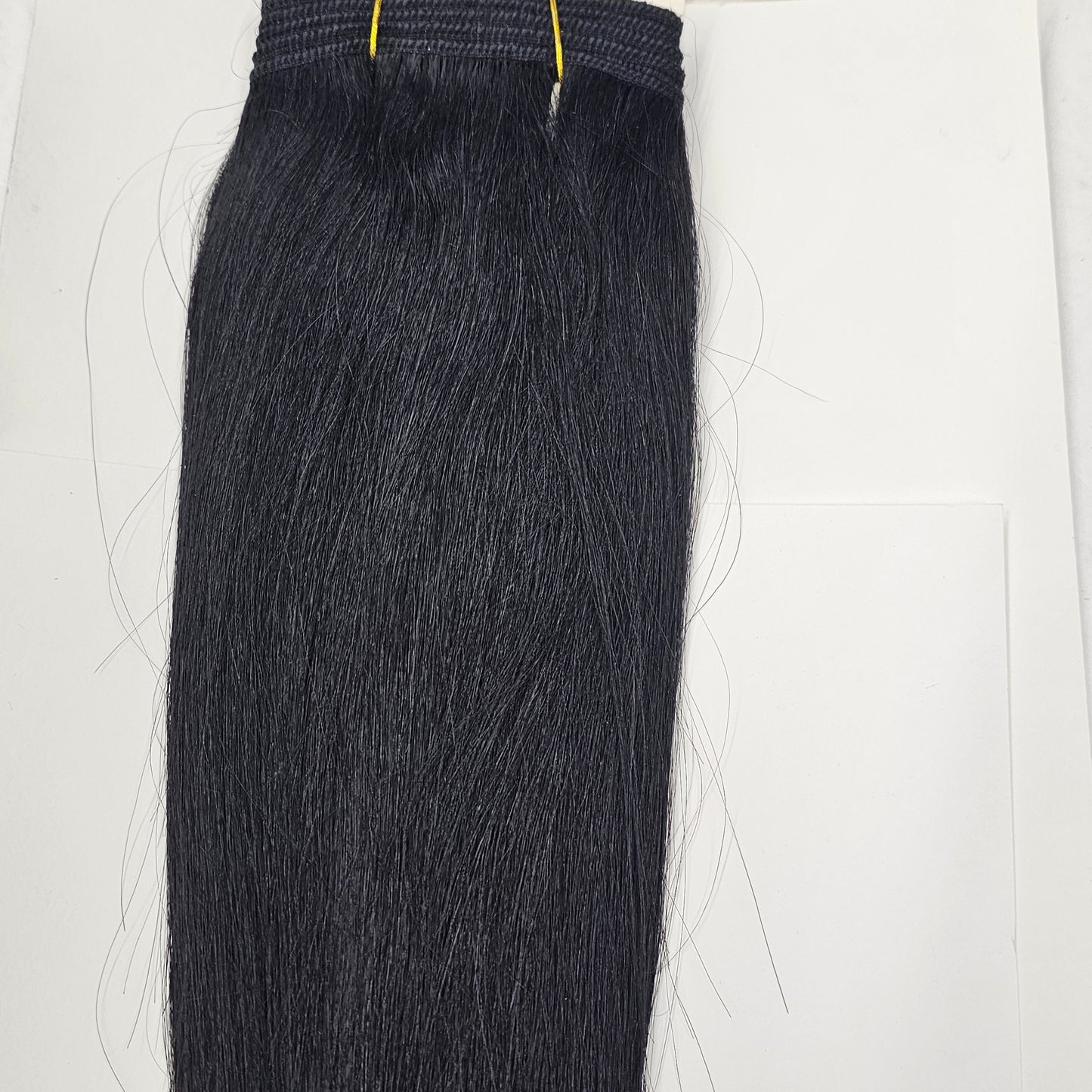 Human hair new yaki platinum weave; straight sew-in weft. image 2