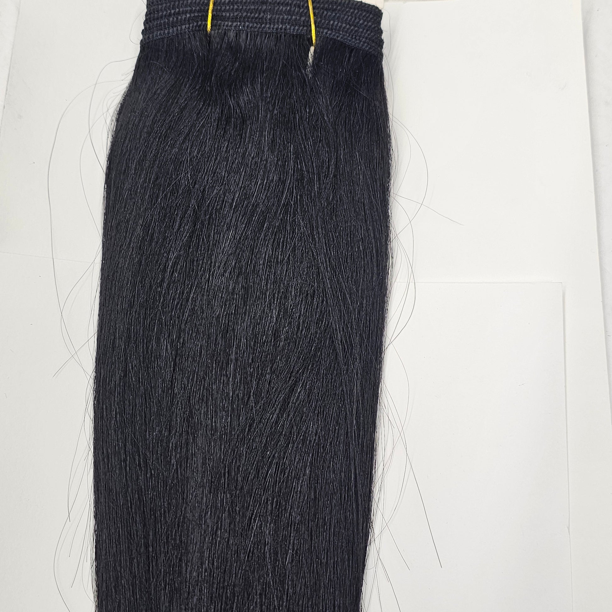 Human hair new yaki platinum weave; straight sew-in weft. image 2