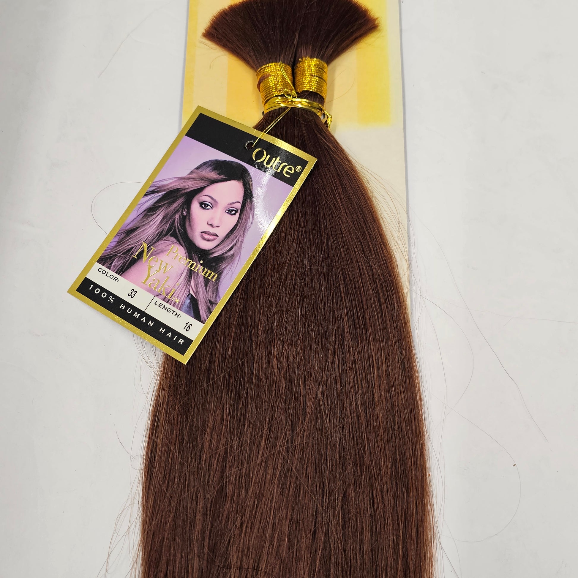 Tangle-free human hair premium new yaki bulk for braiding, straight image 7
