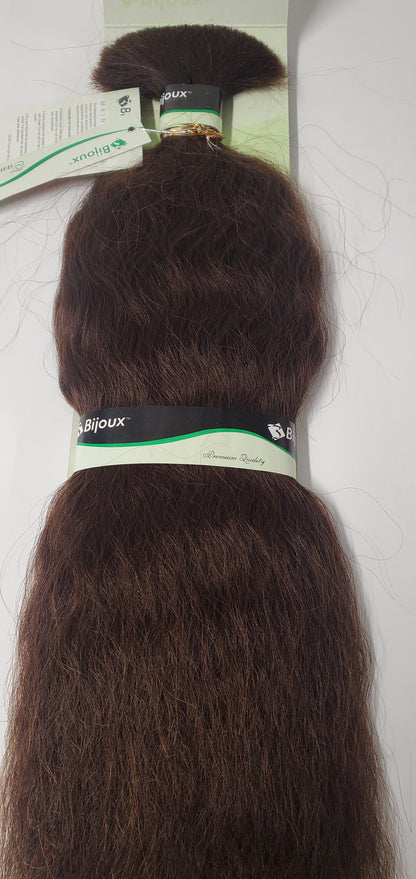 Human hair tangle-free super bulk wavy for  braiding; Bijoux image 1