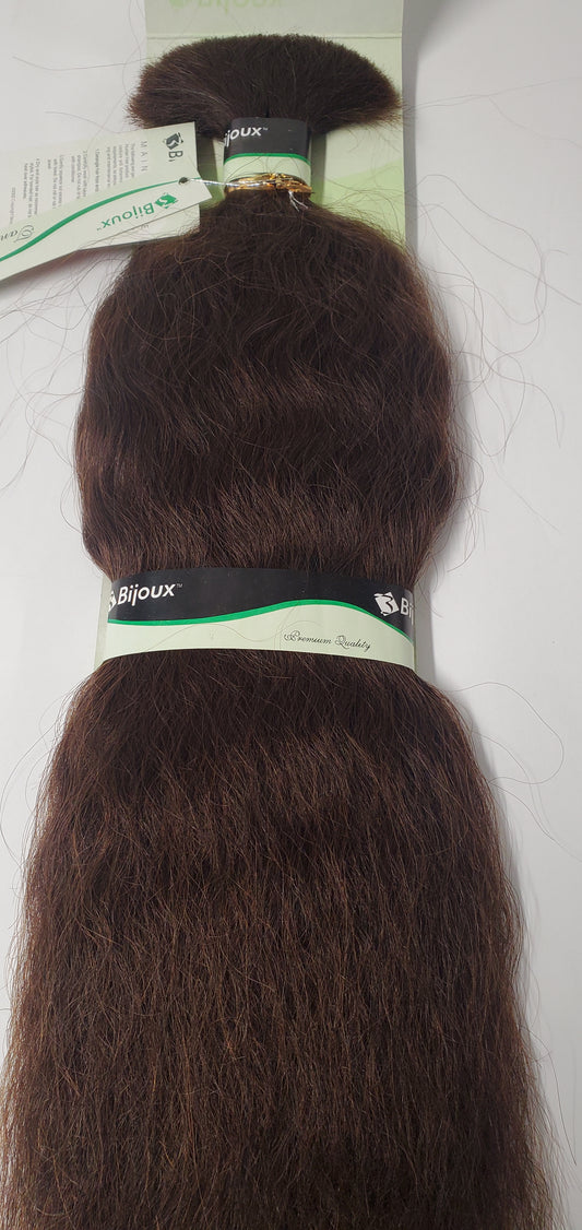 Human hair tangle-free super bulk wavy for  braiding; Bijoux image 1