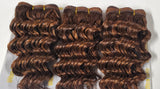 Human hair tangle-free weave; ultra deep; 3pcs; curly; wefts; sew-in. image 0