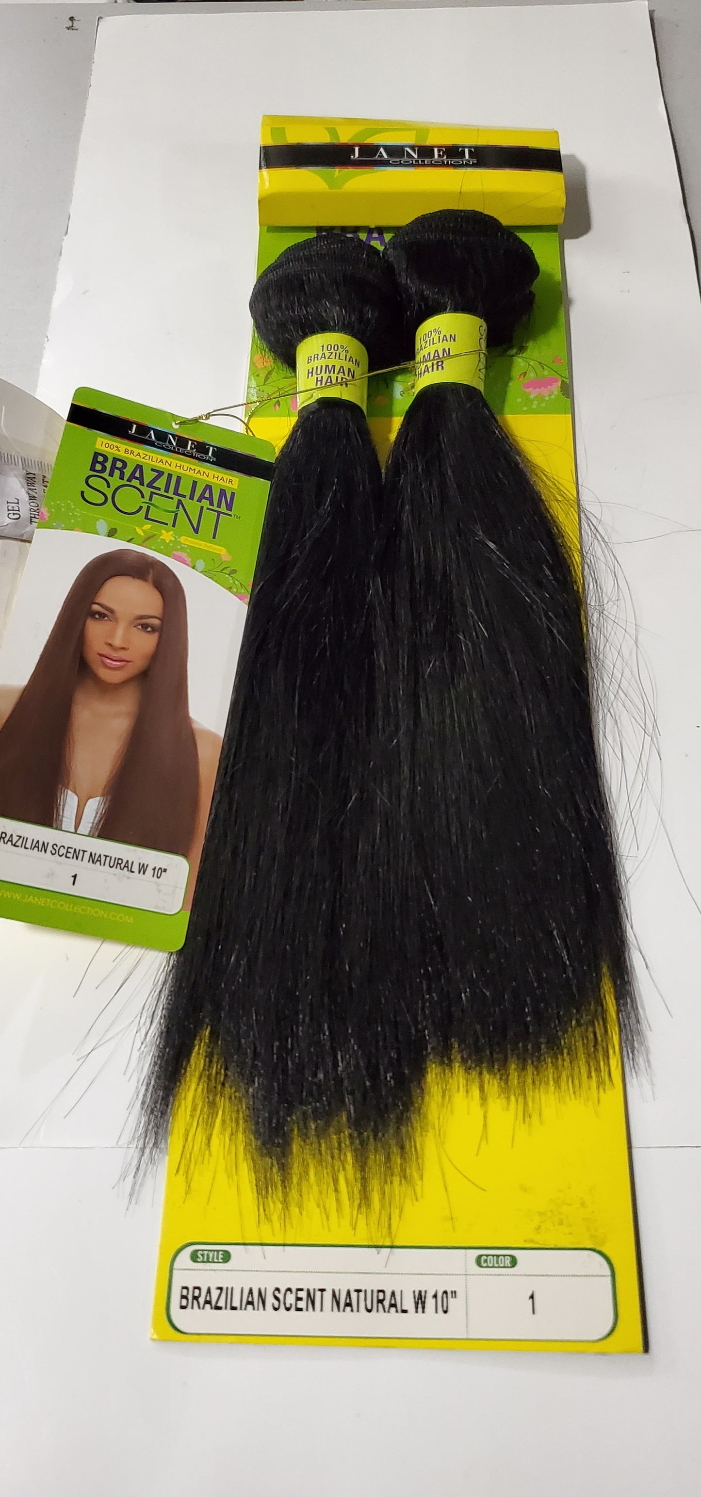 Human hair blend Brazilian scent natural weave; sew-in; weft; straight image 2