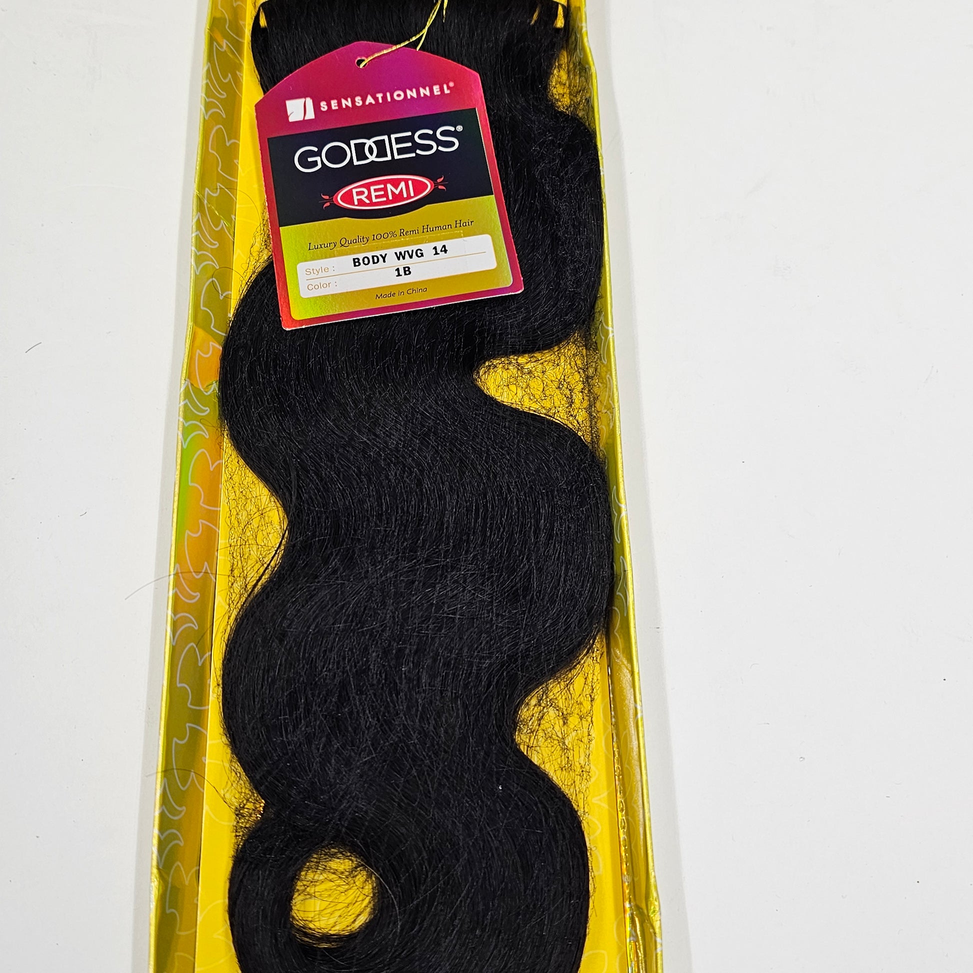 Curly human hair weave tangle-free for sew-in; Goddess remi body wave; wefts image 1