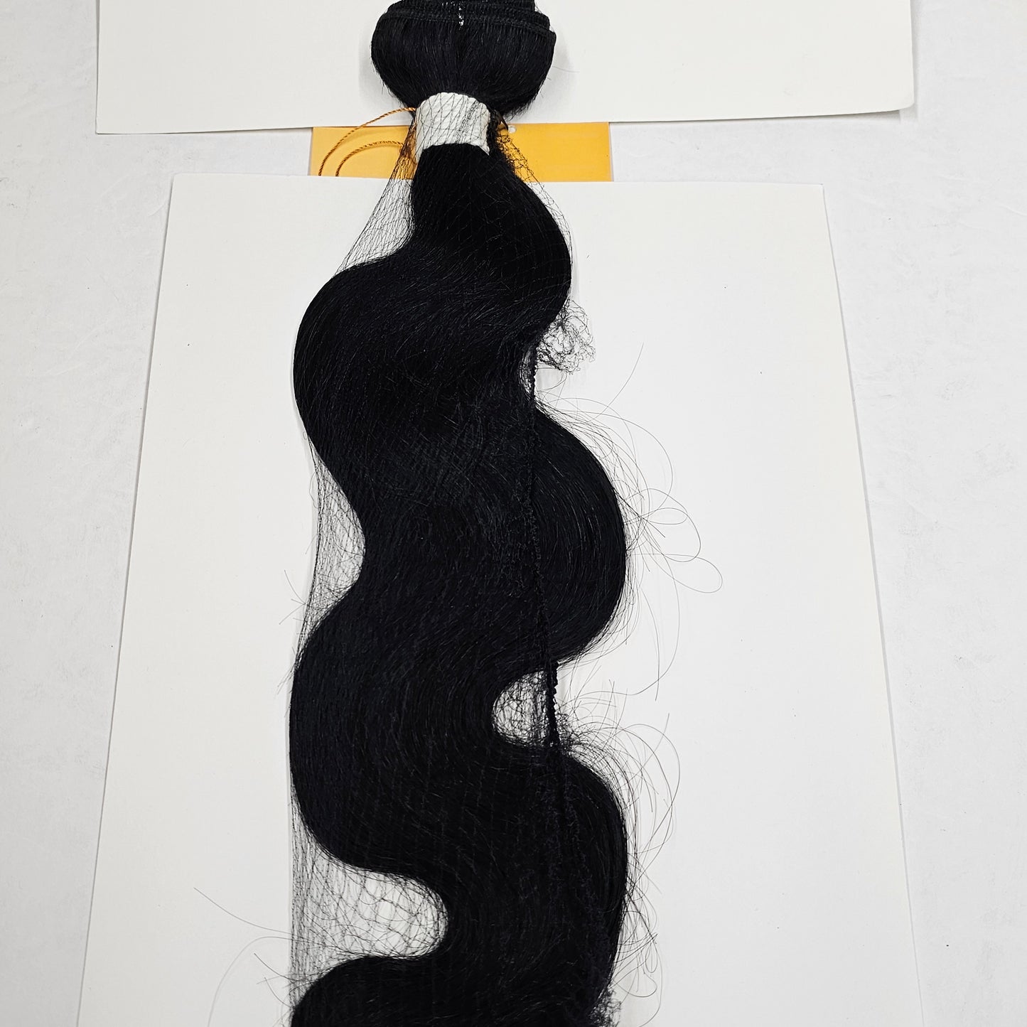 Unprocessed natural human hair body wave weave; curly sew-in weft image 2