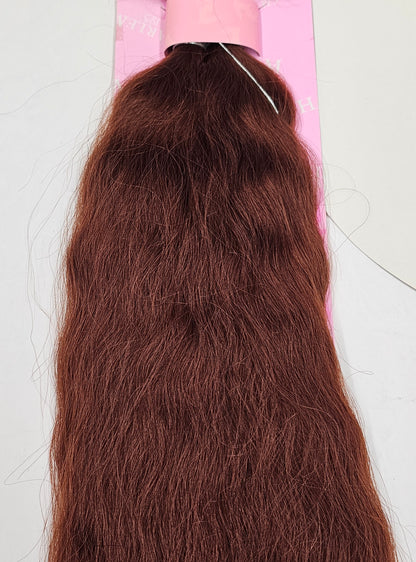 Tangle-free human hair blend super bulk for braiding; wavy; special made image 3