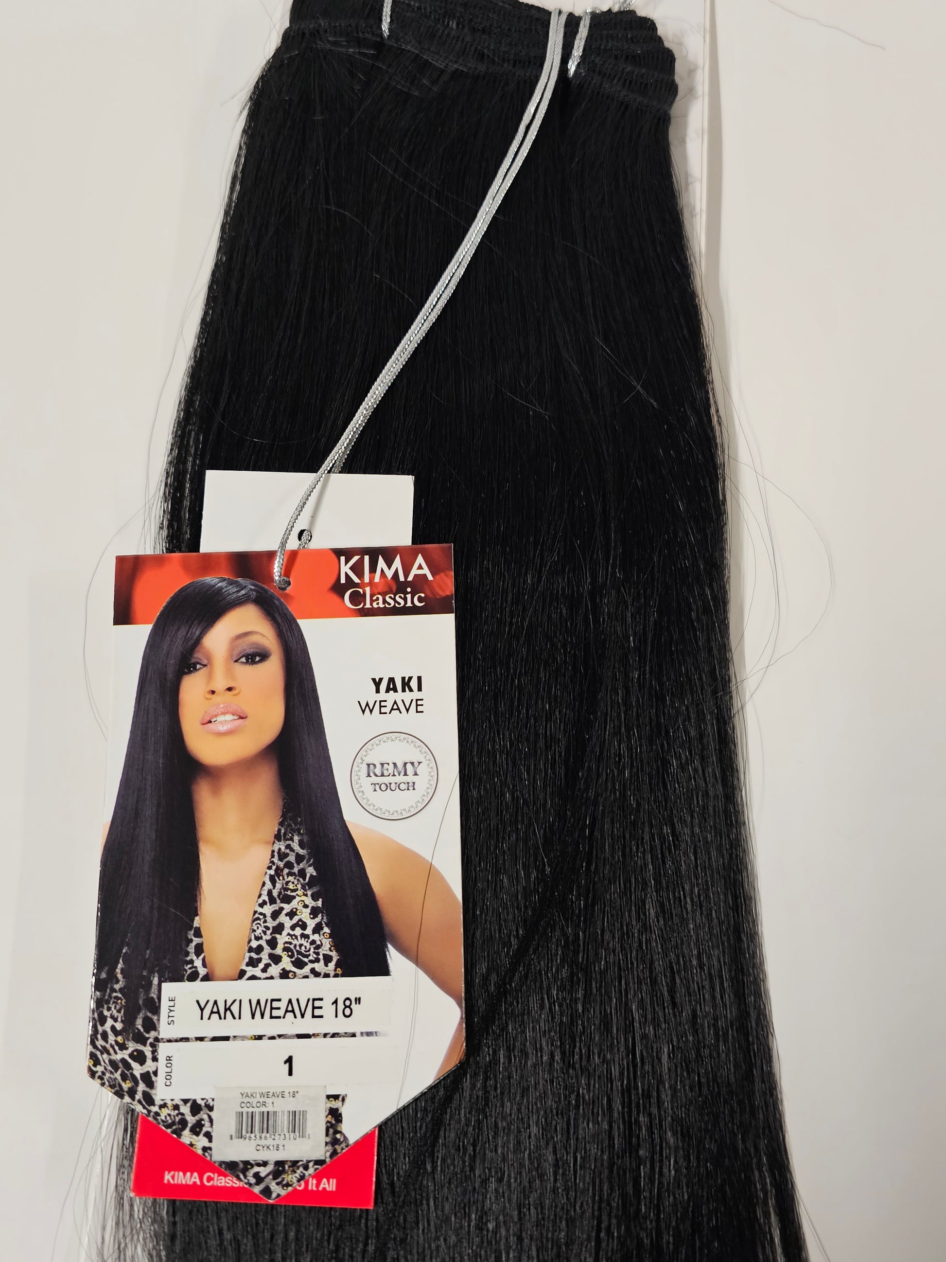 Remy touch human hair yaki weave for sew-in; straight image 1
